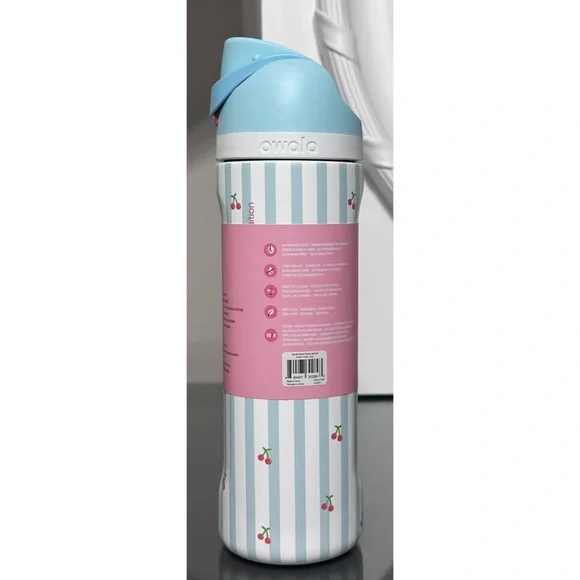 OWALA SPECIAL EDITION FreeSip 24oz Water Bottle, PILLOW FIGHT CHERRIES - Picture 2 of 5